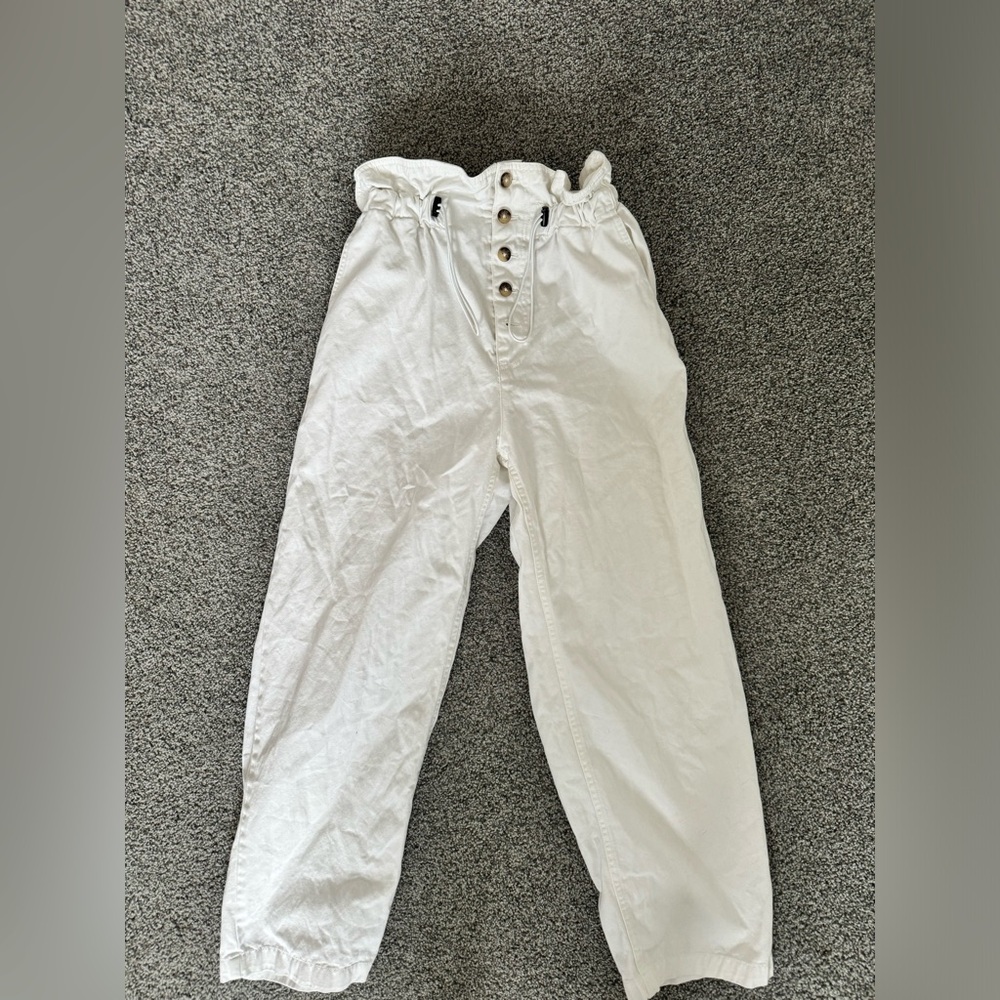 White synch pants